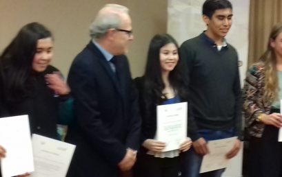 Noela Paicil en Premiación en Cámara de Diputados