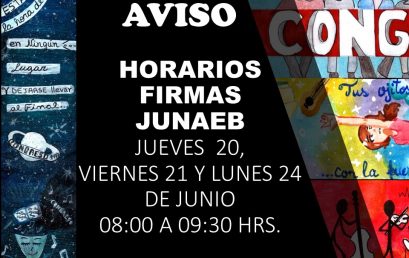 HORARIOS FIRMAS JUNAEB