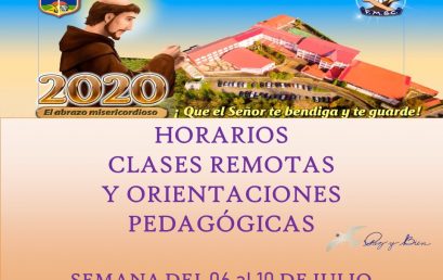 HORARIOS CLASES ONLINE Y ORIENTACIONES PEDAGOGICAS