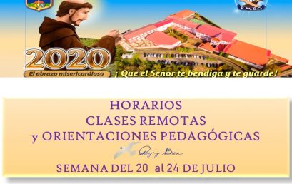 HORARIOS DE CLASES REMOTAS Y ORIENTACIONES PEDAGOGICAS
