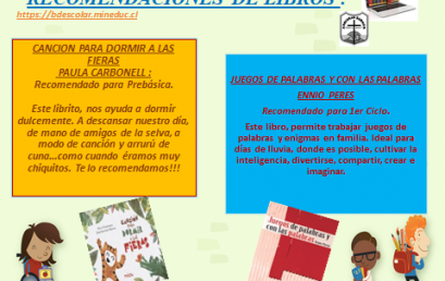 RECOMENDACIONES DE LIBROS PARA LA SEMANA