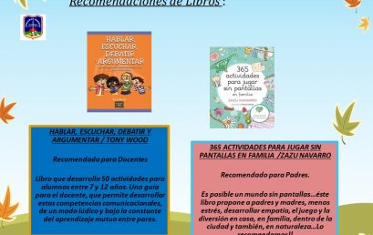 RECOMENDACION DE LECTURAS BIBLIOTECA CAB