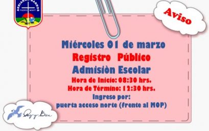REGISTRO PUBLICO ADMISION ESCOLAR