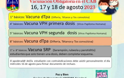 VACUNACION ESCOLAR OBLIGATORIA