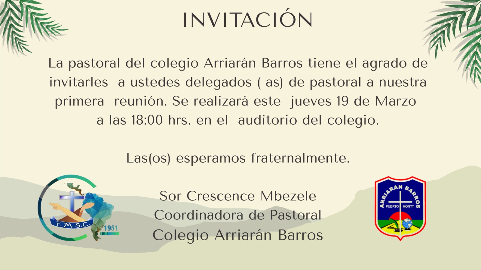PRIMERA REUNION DE PASTORAL